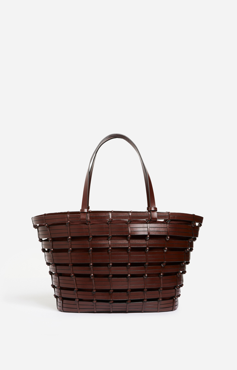 Panier en Cuir Tressé - Marron - Femme - Vanessa Bruno
