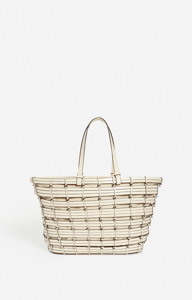 Panier Tressé en Cuir - Crème - Femme - Vanessa Bruno