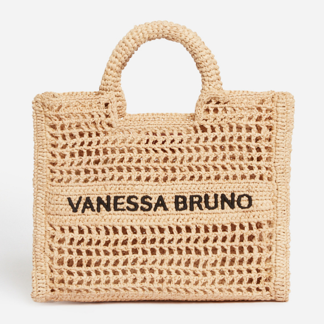 Petit Panier en Raphia Crocheté - Sable Noir - Femme - Vanessa Bruno