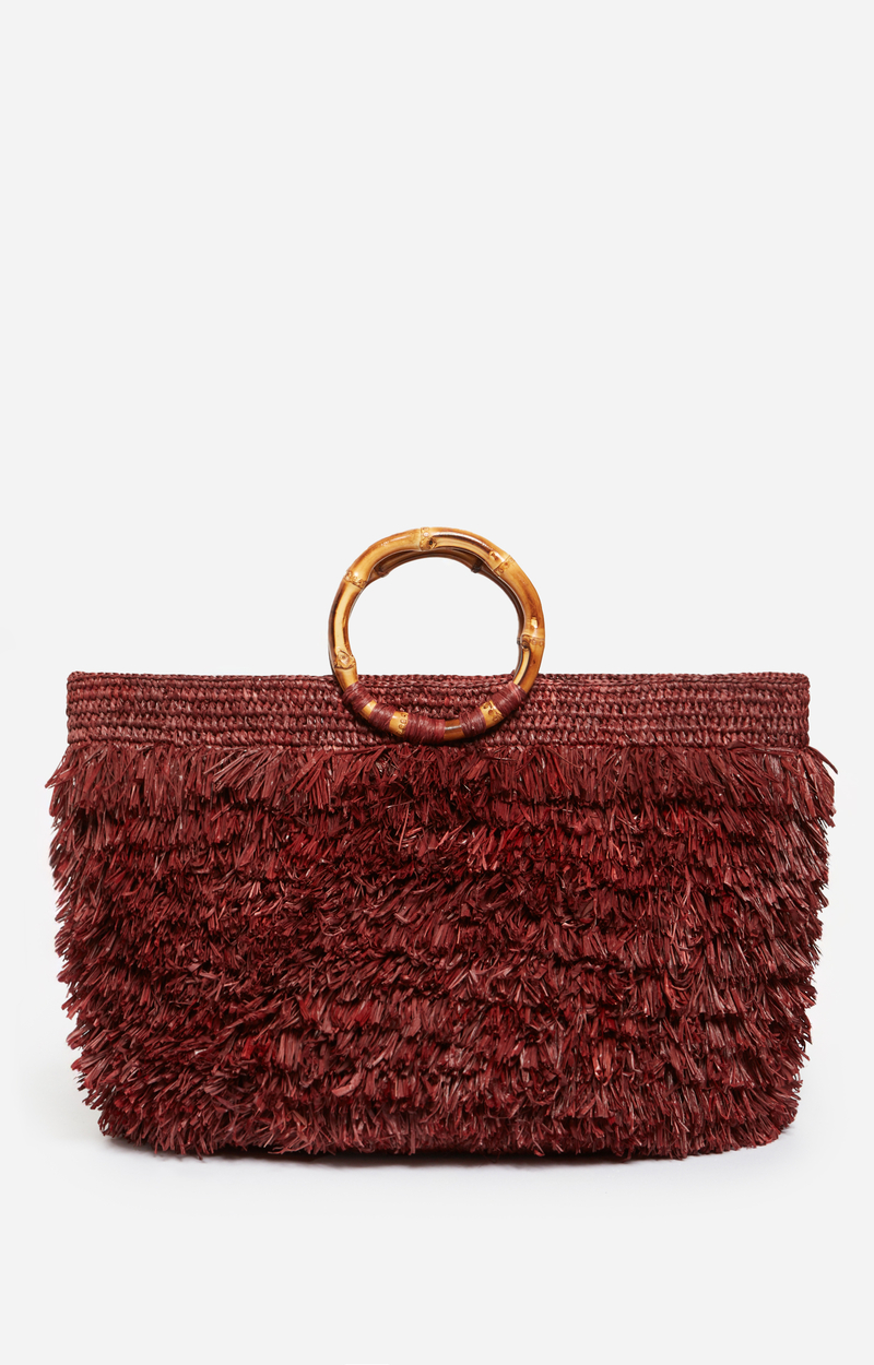Panier Deia en Raphia - Bordeaux - Femme - Vanessa Bruno