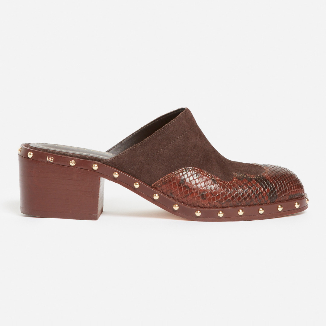 Sabots en Cuir Velours - Ebene - Taille 36 - Vanessa Bruno