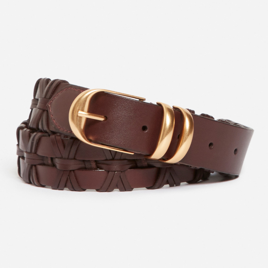 Ceinture Marron en Cuir Tressé 30mm - Marron - Taille S - Vanessa Bruno