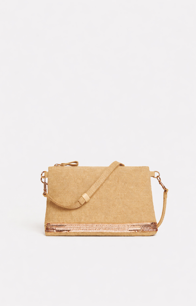 Pochette Zippée en Lin - Champagne - Femme - Vanessa Bruno
