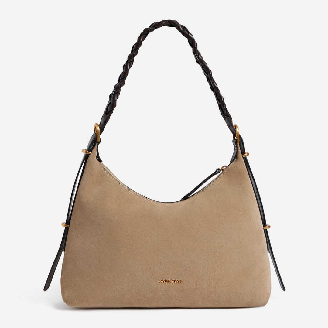 Petit Sac Hobo Jess en Cuir Velours - Champignon - Femme - Vanessa Bruno