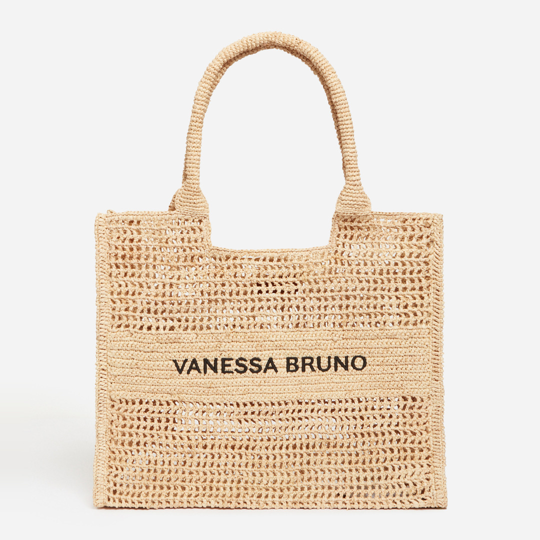 Grand Panier Raphia Crocheté - Sable Noir - Femme - Vanessa Bruno